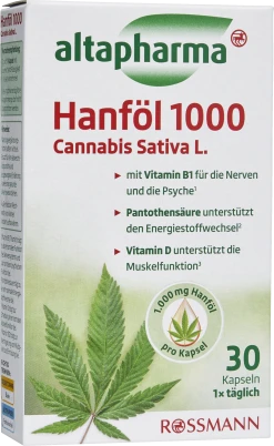 NIVEA SHOP 20 Altapharma Hanföl 1000 Cannabis Sativa L.