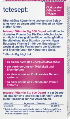 Tetesept Vitamin B12 500 Depot Mini-Tabletten -NIVEA SHOP MAM 10482750 SHOP IMAGE 1.4