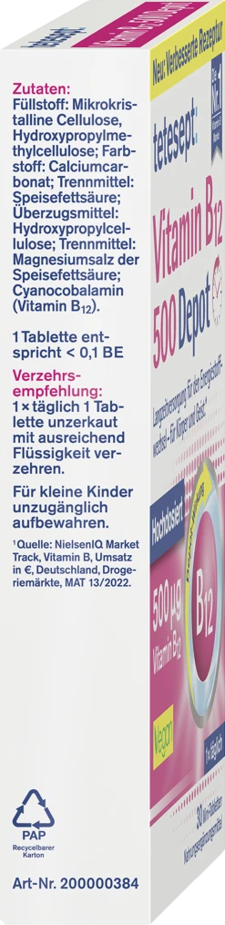 Tetesept Vitamin B12 500 Depot Mini-Tabletten -NIVEA SHOP MAM 10482751 SHOP IMAGE 1.4