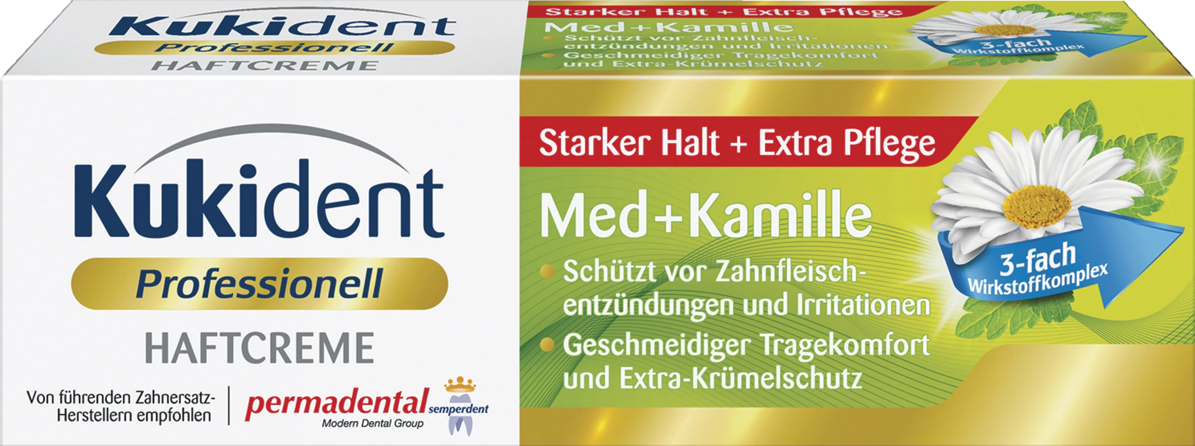 Kukident Professionell Haftcreme Med+Kamille 1 Kukident Professionell Haftcreme Med+Kamille