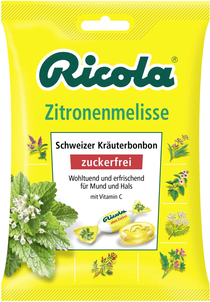 Ricola Zitronenmelisse Schweizer Kräuterbonbon Zuckerfrei 1 Ricola Zitronenmelisse Schweizer Kräuterbonbon Zuckerfrei
