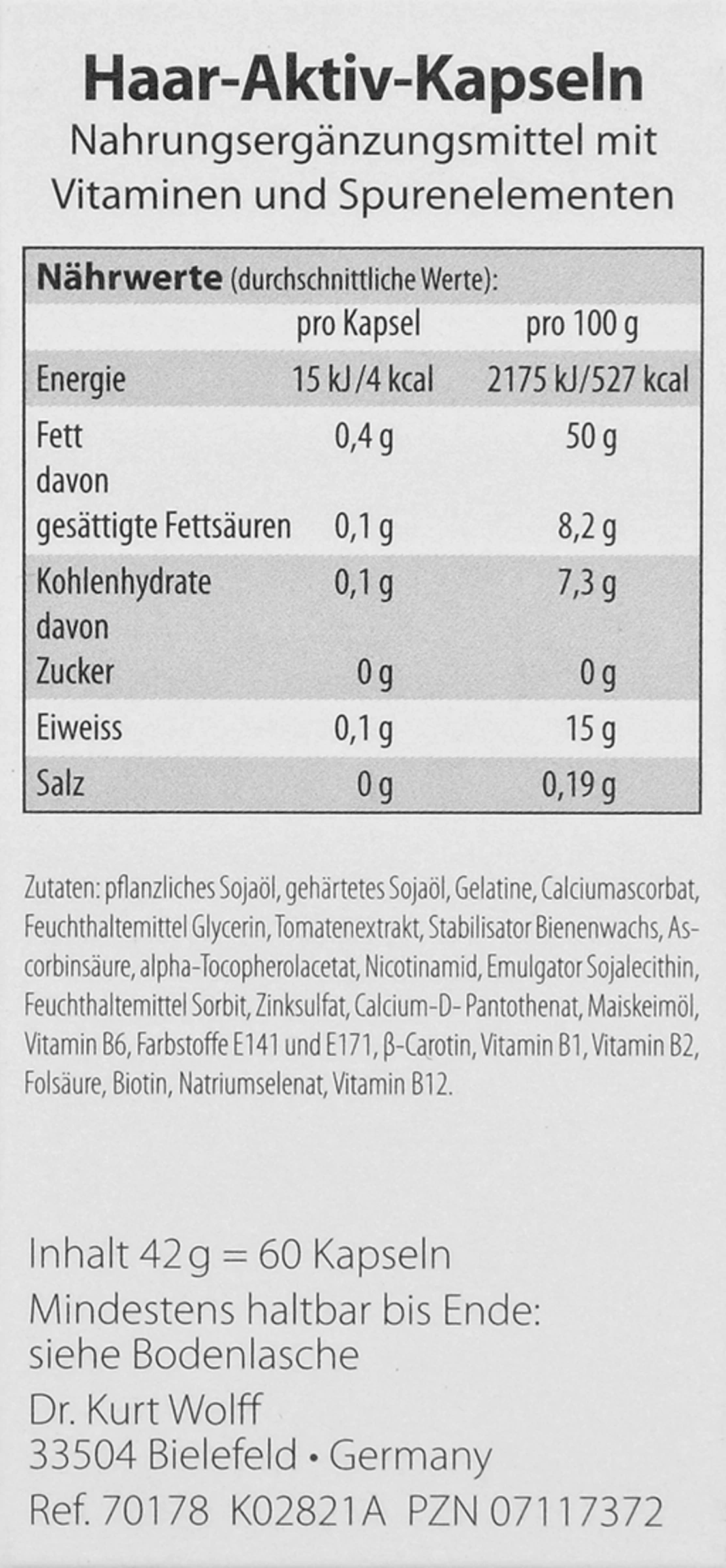Dr. Wolff Plantur 39 Haar-Aktiv-Kapseln 3 Dr. Wolff Plantur 39 Haar-Aktiv-Kapseln – Bild 3