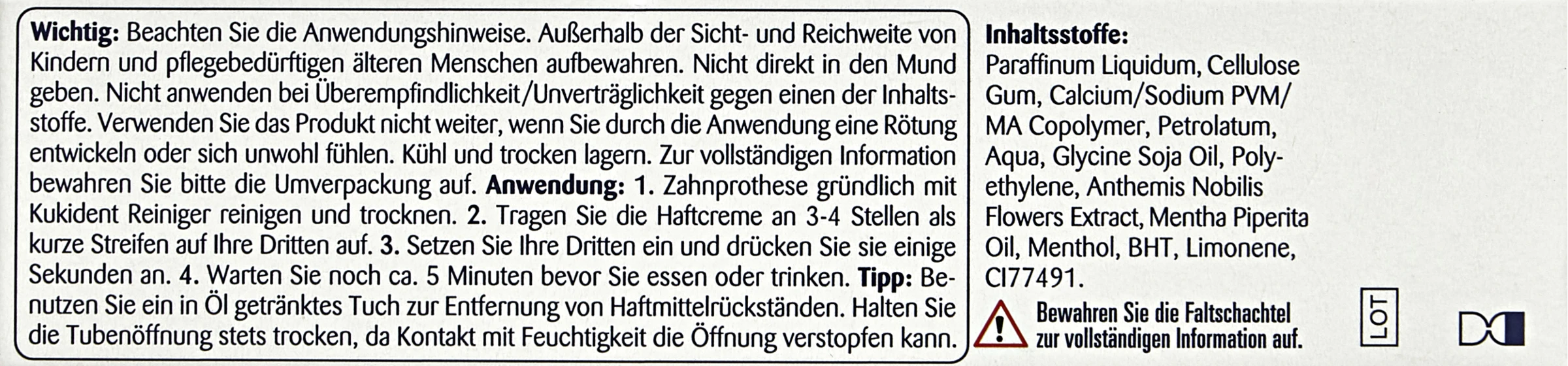 Kukident Professionell Haftcreme Med+Kamille 3 Kukident Professionell Haftcreme Med+Kamille – Bild 3