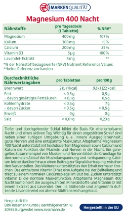 Altapharma Magnesium 400 Nacht Hochdosiert -NIVEA SHOP MAM 4067326 SHOP IMAGE 1.4