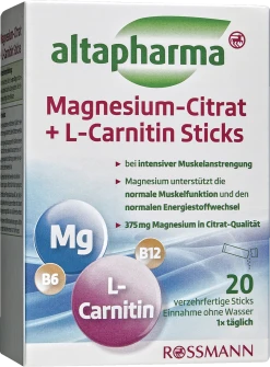 Altapharma Magnesium-Citrat + L-Carnitin Sticks