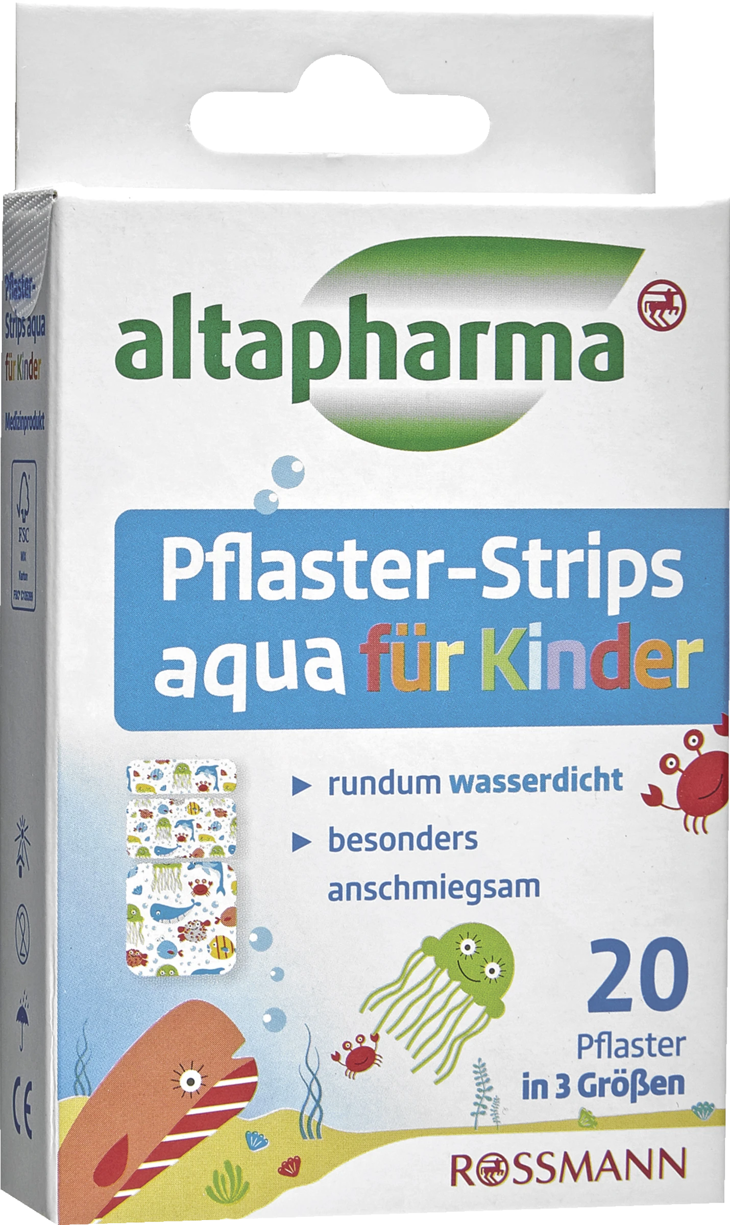 Altapharma Pflaster Strips Aqua Für Kinder 1 Altapharma Pflaster Strips Aqua Für Kinder