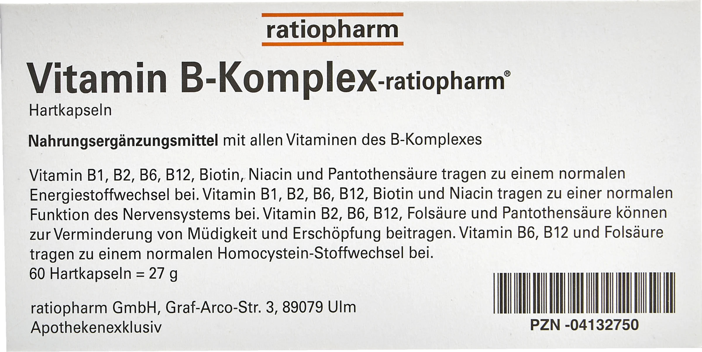 Ratiopharm Vitamin B-Komplex 2 Ratiopharm Vitamin B-Komplex – Bild 2