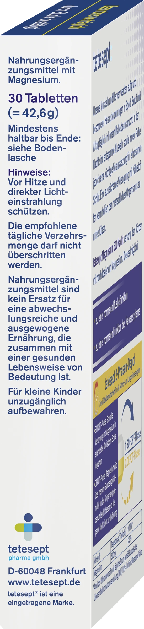 Tetesept Magnesium 500 Nacht Tabletten 3 Tetesept Magnesium 500 Nacht Tabletten – Bild 3