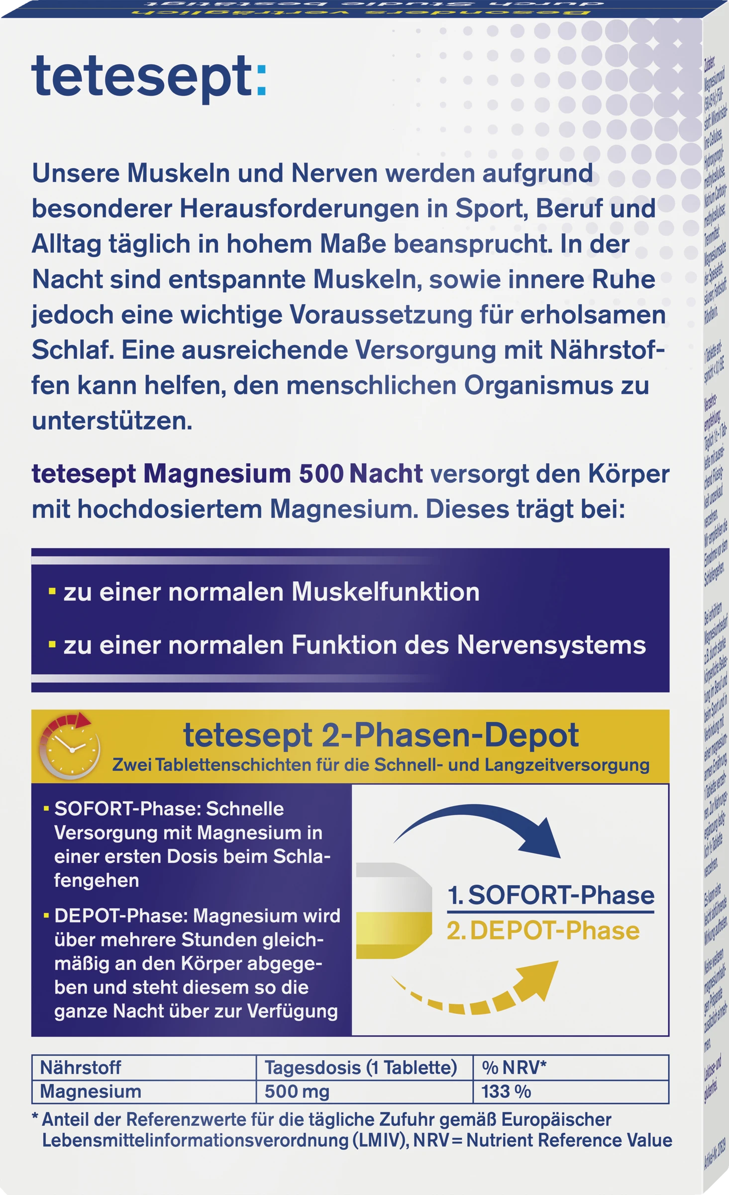 Tetesept Magnesium 500 Nacht Tabletten 4 Tetesept Magnesium 500 Nacht Tabletten – Bild 4