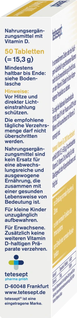 Tetesept Vitamin D3 2000 Hochdosiert 5 Tetesept Vitamin D3 2000 Hochdosiert -NIVEA SHOP MAM 5807725 SHOP IMAGE 1.4
