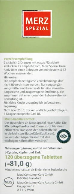 Merz Spezial Haar-Activ Dragees -NIVEA SHOP MAM 5912782 SHOP IMAGE 1.4
