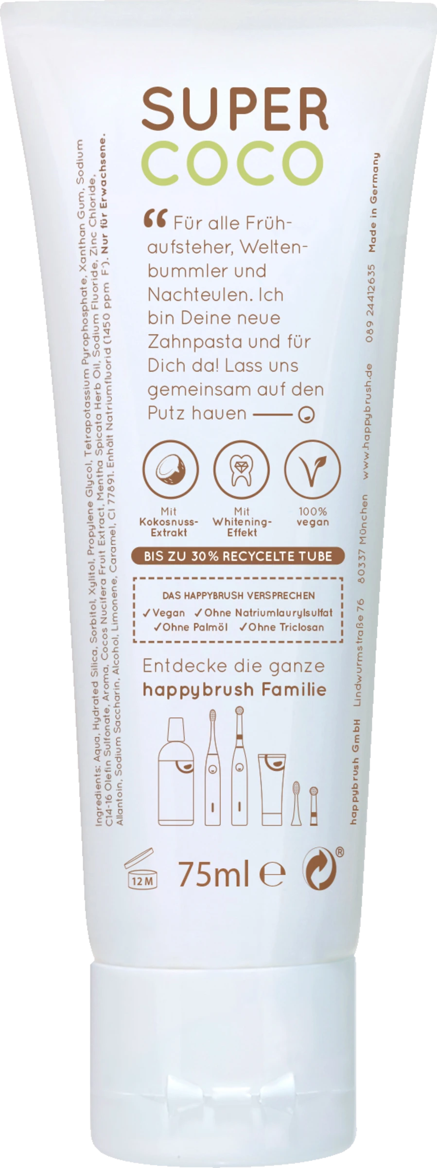 Happybrush SuperCoco Zahnpasta 3 Happybrush SuperCoco Zahnpasta – Bild 3