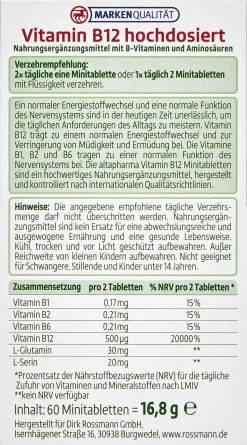Altapharma Vitamin B12 Hochdosiert 60 Minitabletten 5 Altapharma Vitamin B12 Hochdosiert 60 Minitabletten -NIVEA SHOP MAM 6055792 SHOP IMAGE 1.4