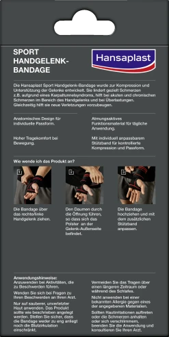 HANSAPLAST Sport Handgelenk-Bandage Gr. M -NIVEA SHOP MAM 6081839 SHOP IMAGE 1.5