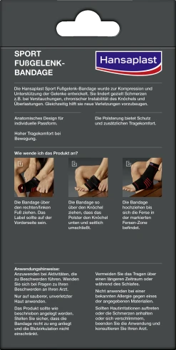 HANSAPLAST Sport Fußgelenk-Bandage Gr. M 5 HANSAPLAST Sport Fußgelenk-Bandage Gr. M -NIVEA SHOP MAM 6081932 SHOP IMAGE 1.5