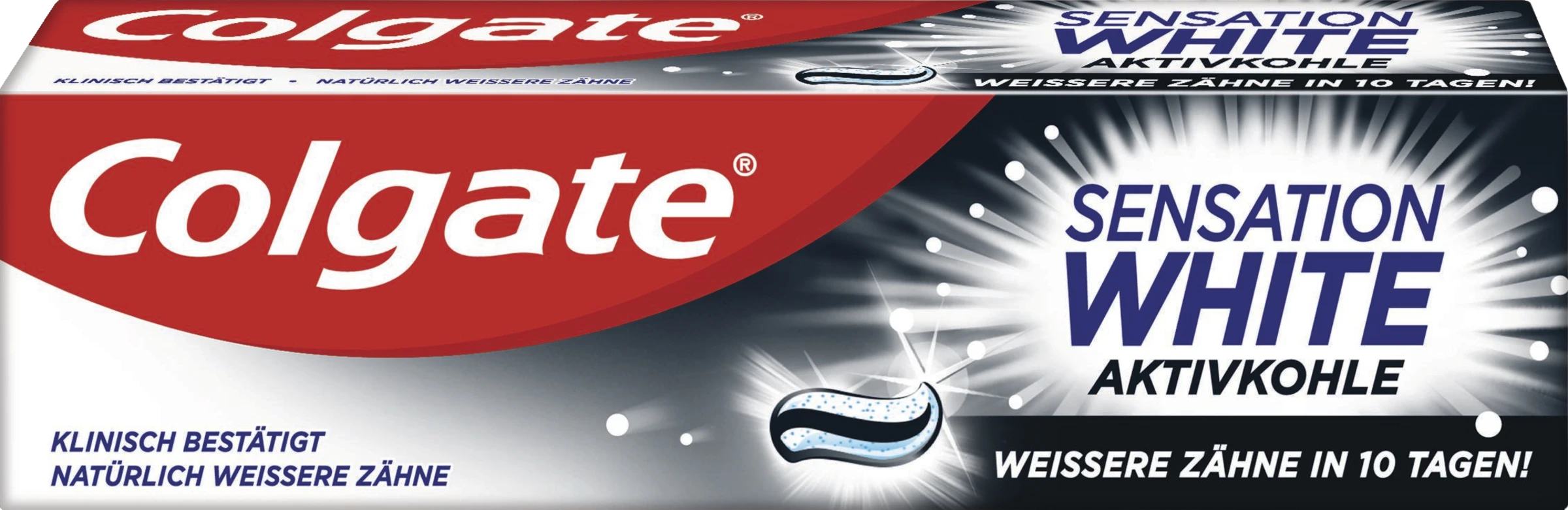 Colgate® Sensation White Aktivkohle Zahnpasta 1 Colgate® Sensation White Aktivkohle Zahnpasta