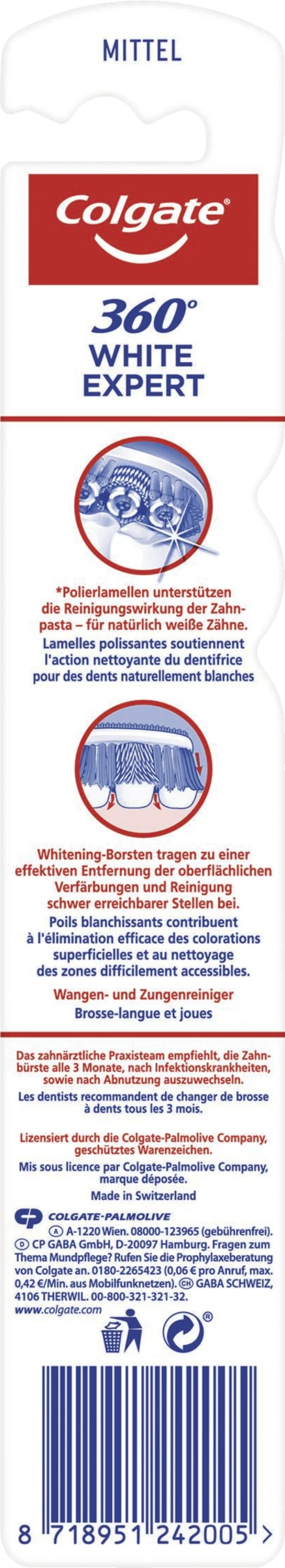 Colgate® Zahnbürste 360° White Expert Mittel 2 Colgate® Zahnbürste 360° White Expert Mittel – Bild 2