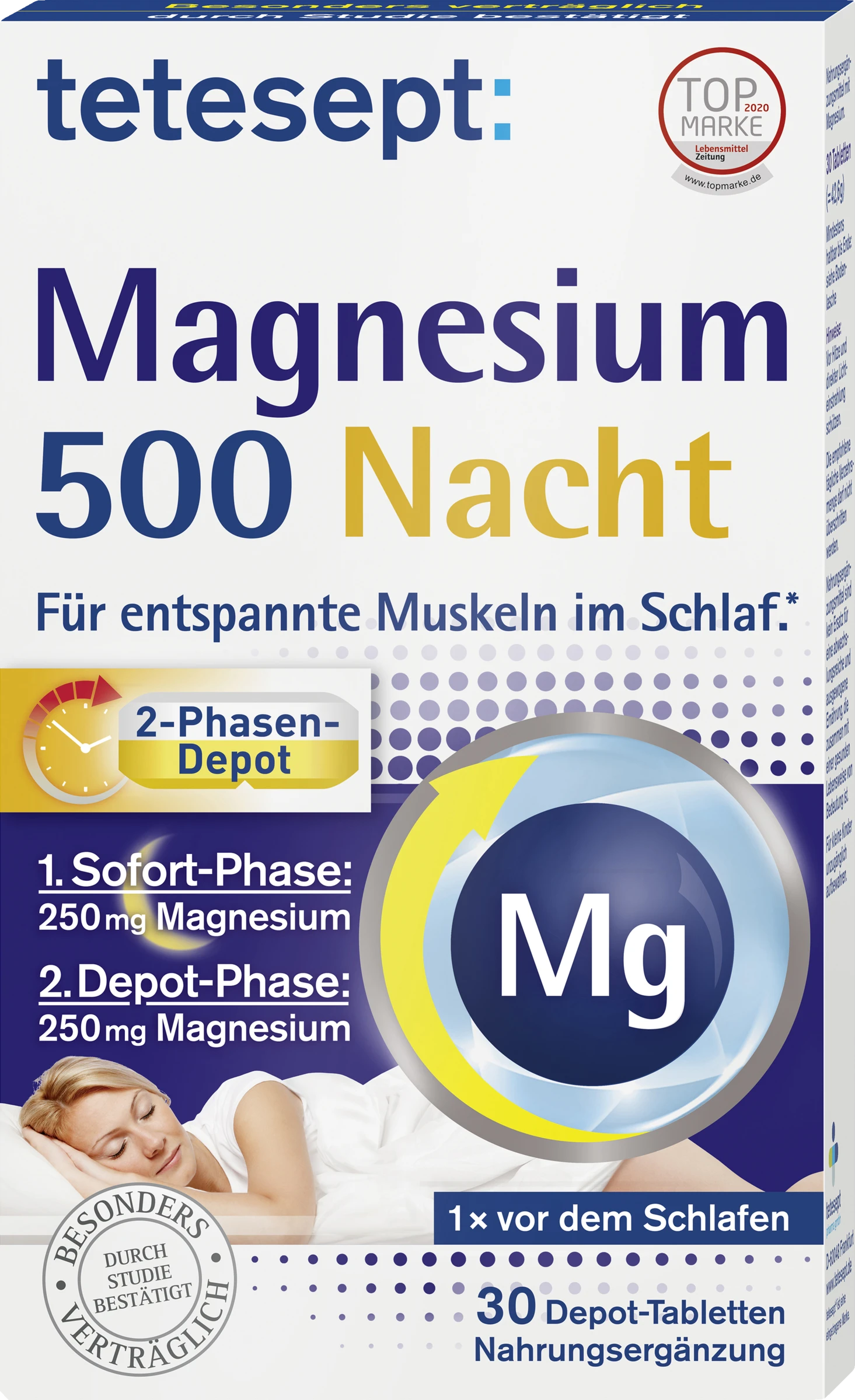 Tetesept Magnesium 500 Nacht Tabletten 1 Tetesept Magnesium 500 Nacht Tabletten