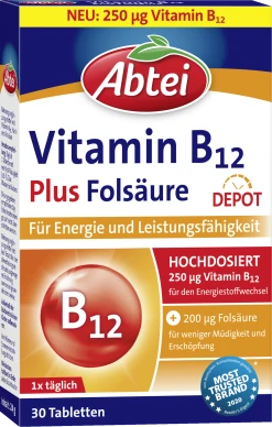 Abtei Vitamin B12 Plus Fölsäure Tabletten