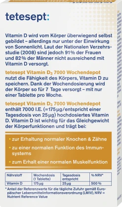 Tetesept Vitamin D3 7000 Wochendepot Tabletten -NIVEA SHOP MAM 6843956 SHOP IMAGE 1.5