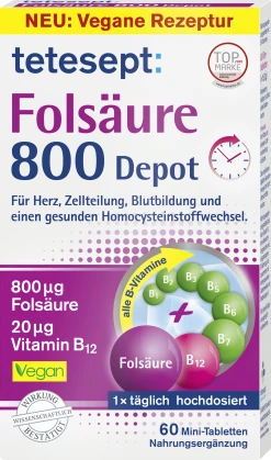 Tetesept Folsäure 800 Depot Mini-Tabletten