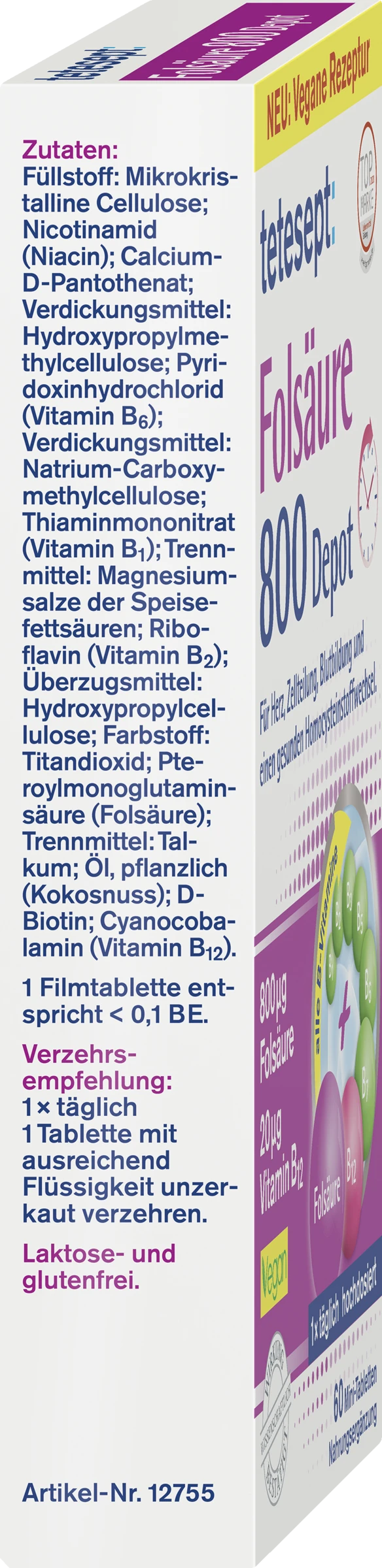 Tetesept Folsäure 800 Depot Mini-Tabletten 2 Tetesept Folsäure 800 Depot Mini-Tabletten – Bild 2