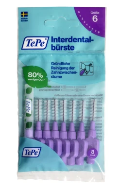 TePe Interdentalbürsten Lila, ISO 6, 1,1 Mm, 8 Stück