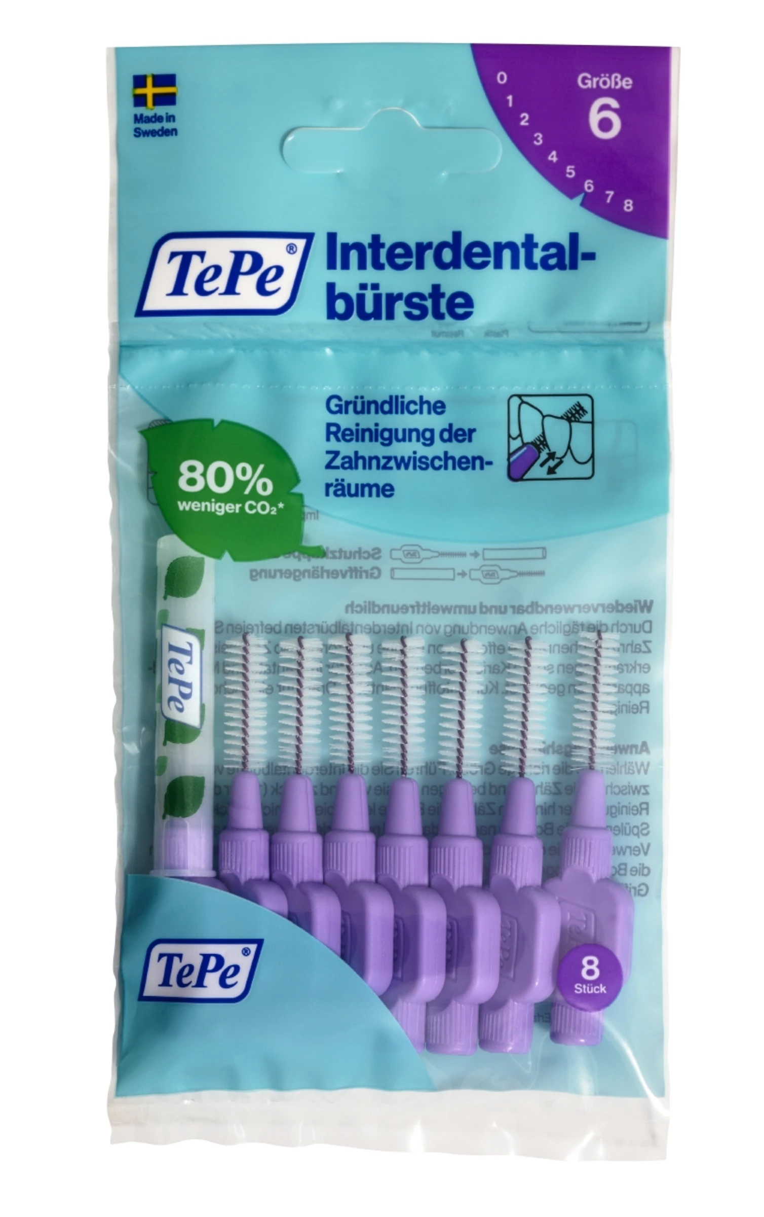 TePe Interdentalbürsten Lila, ISO 6, 1,1 Mm, 8 Stück 1 TePe Interdentalbürsten Lila, ISO 6, 1,1 Mm, 8 Stück