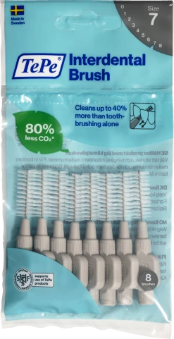 TePe Interdentalbürsten Grau, ISO 7, 1,3 Mm, 8 Stück