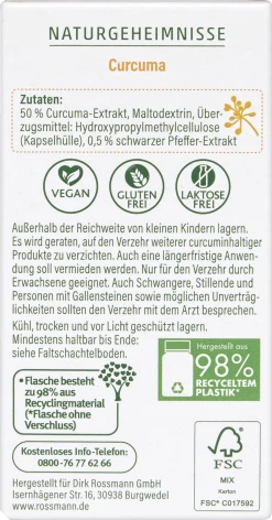 Altapharma Naturgeheimnisse Curcuma Kapseln 13 Altapharma Naturgeheimnisse Curcuma Kapseln -NIVEA SHOP MAM 7111304 SHOP IMAGE 1.4