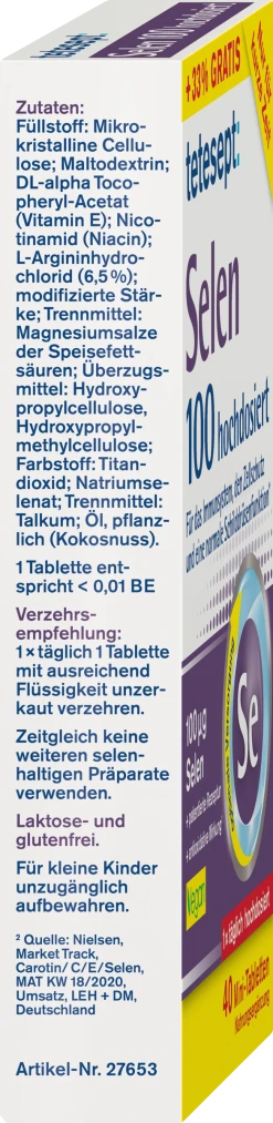 Tetesept Selen 100 Hochdosiert Mini-Tabletten 6 Tetesept Selen 100 Hochdosiert Mini-Tabletten -NIVEA SHOP MAM 7123704 SHOP IMAGE 1.4