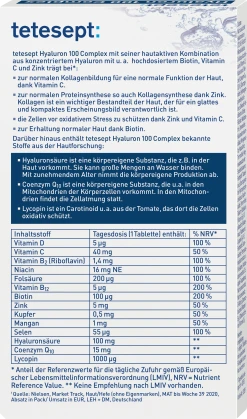 Tetesept Hyaluron 100 Complex Mini-Tabletten -NIVEA SHOP MAM 7145661 SHOP IMAGE 1.4
