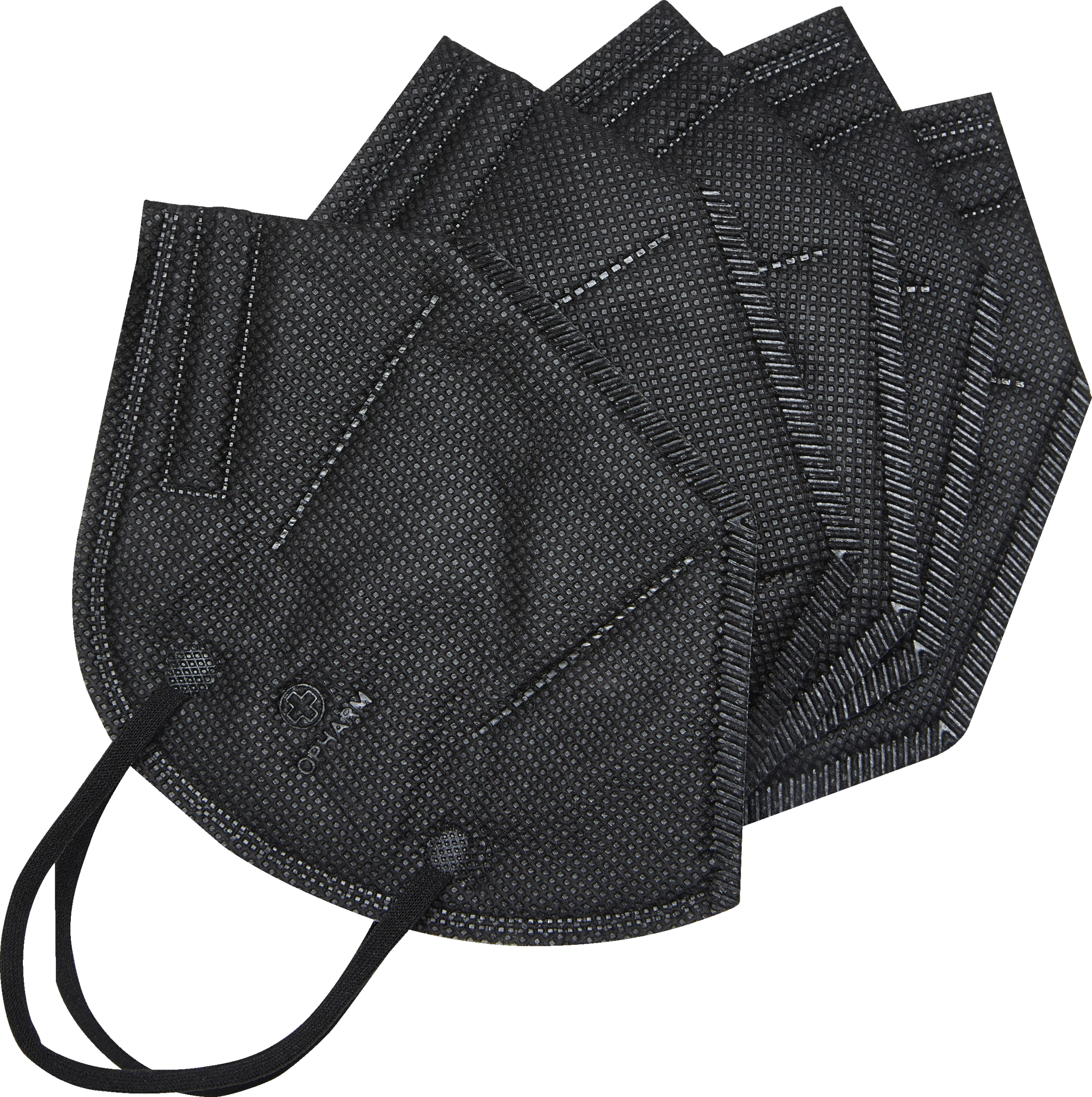 Opharm FFP2 Schutzmaske Schwarz 5-lagig 3 Opharm FFP2 Schutzmaske Schwarz 5-lagig – Bild 3