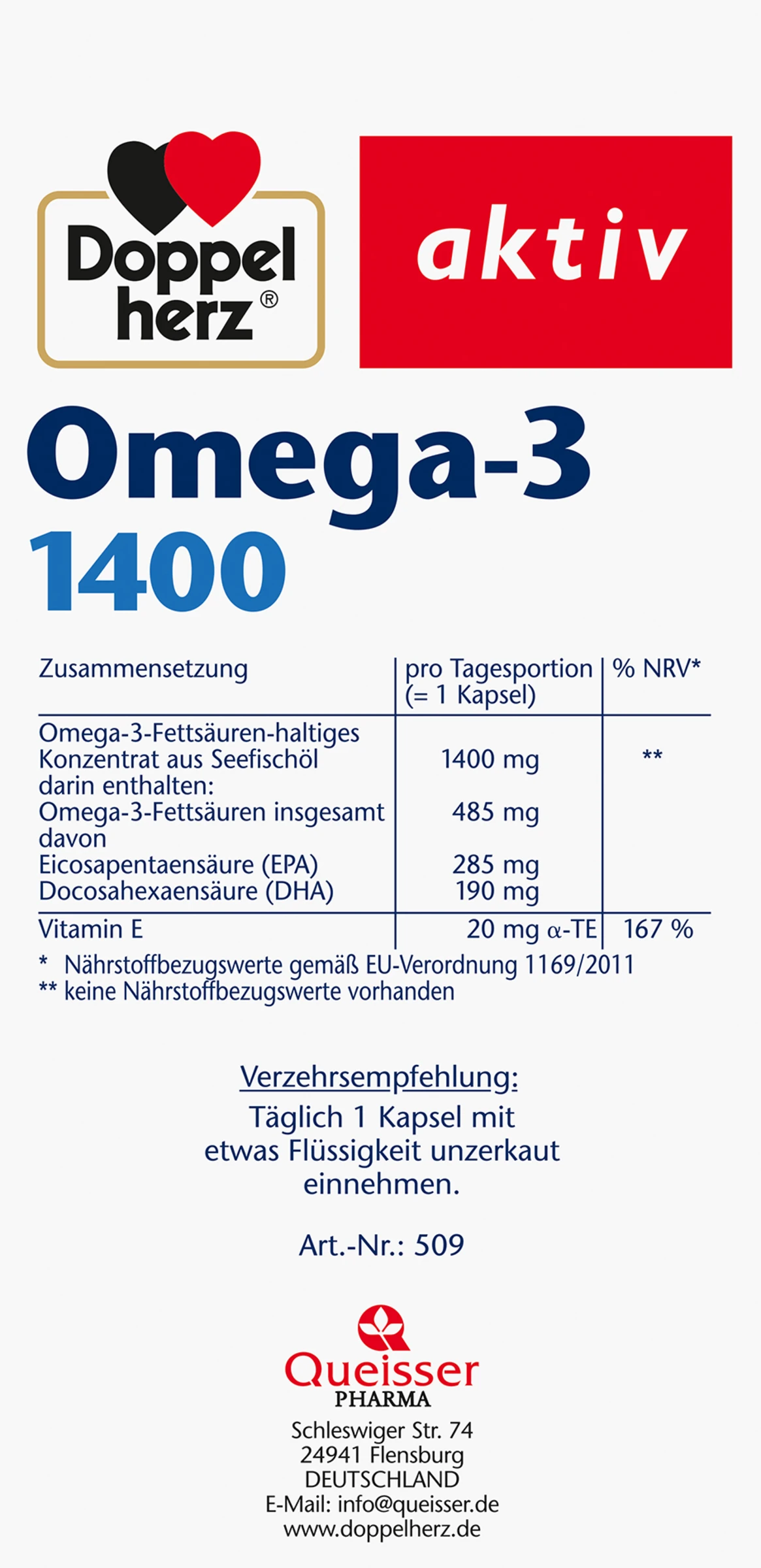Doppelherz Aktiv Omega-3 1400 Kapseln 3 Doppelherz Aktiv Omega-3 1400 Kapseln – Bild 3