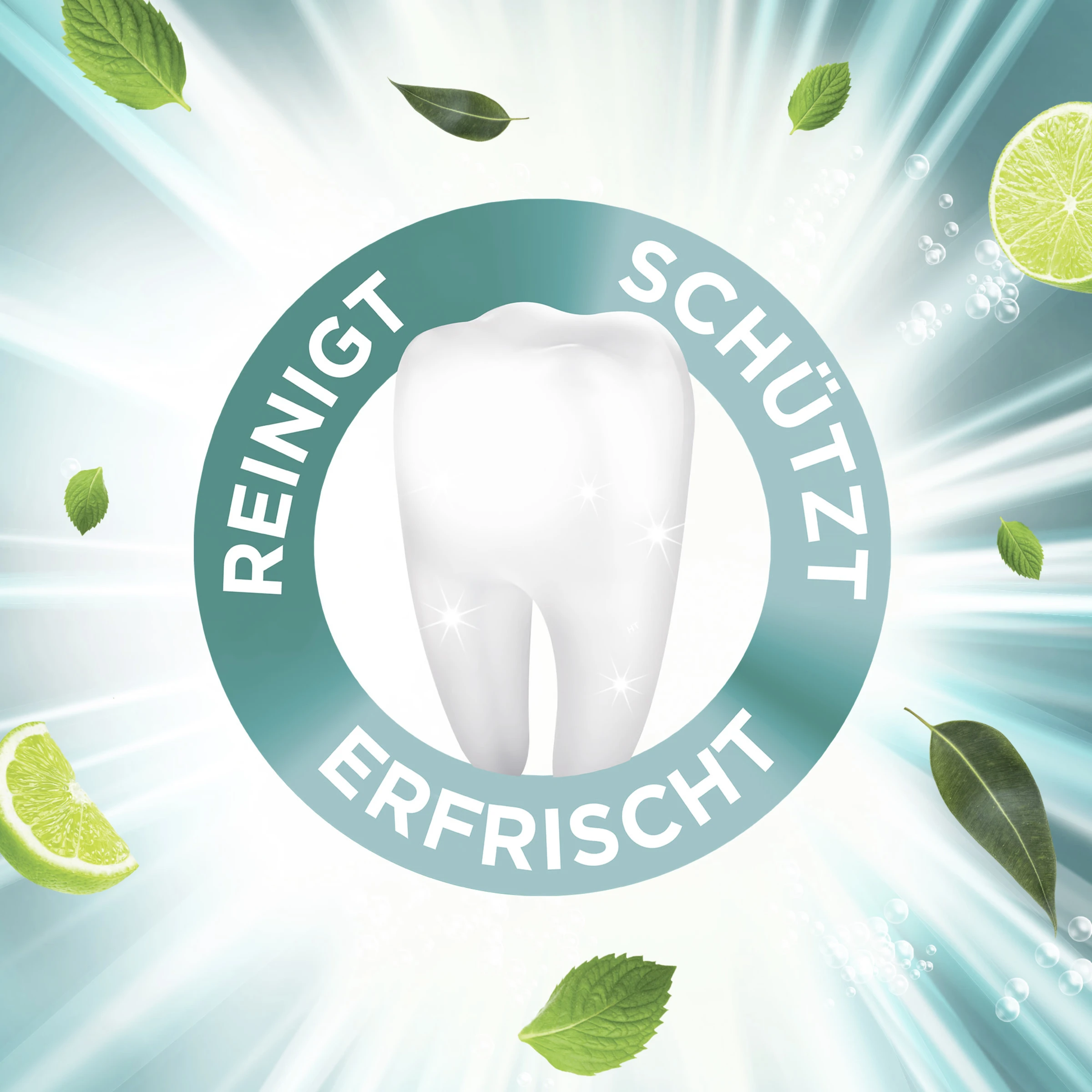 Odol-med3 SENSES Revitalising Eukalyptus, Limette & Minze Zahncreme 2 Odol-med3 SENSES Revitalising Eukalyptus, Limette & Minze Zahncreme – Bild 2