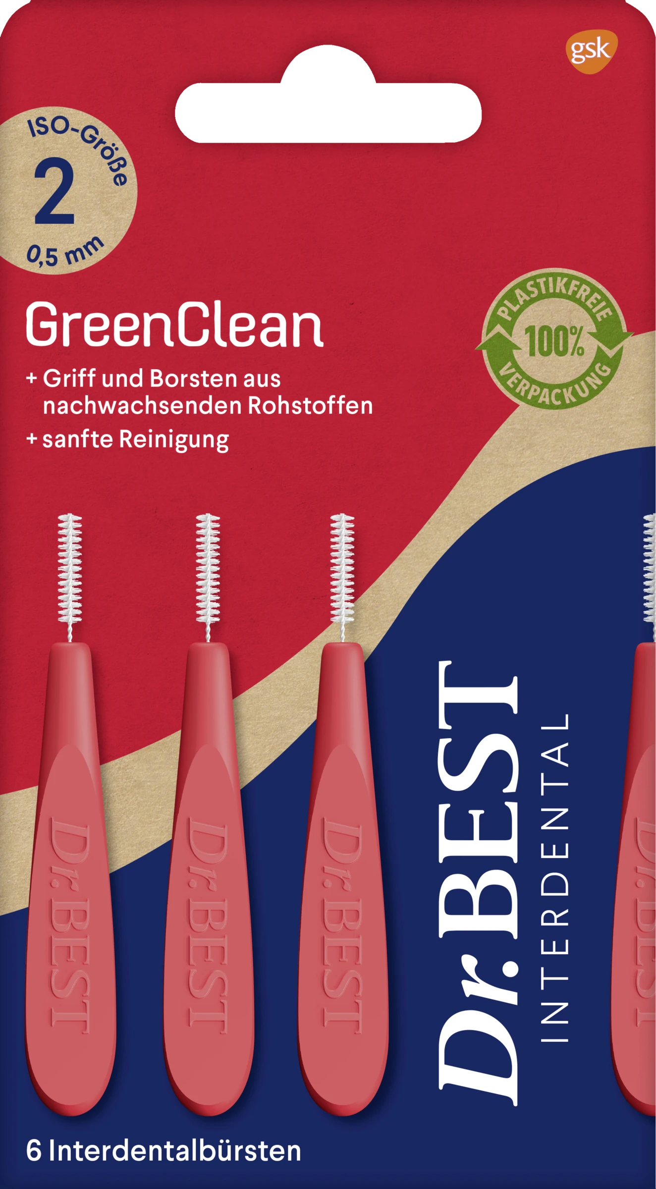 Dr.BEST GreenClean Interdentalbürsten Gr. 2 1 Dr.BEST GreenClean Interdentalbürsten Gr. 2