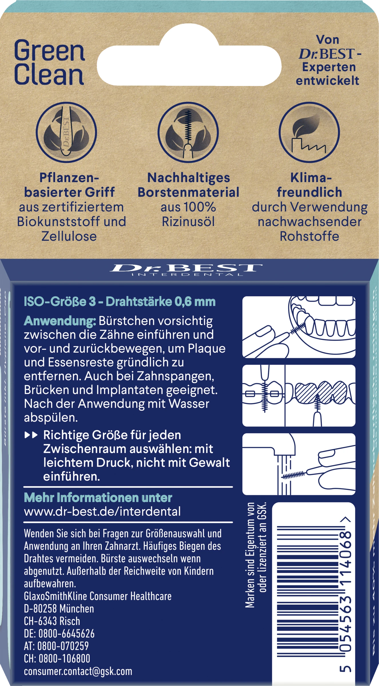 Dr.BEST GreenClean Interdentalbürsten Gr. 3 2 Dr.BEST GreenClean Interdentalbürsten Gr. 3 – Bild 2
