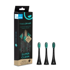 NIVEA SHOP 31 Happybrush SuperClean Aufsteckbürsten ECO V3 Black Mint