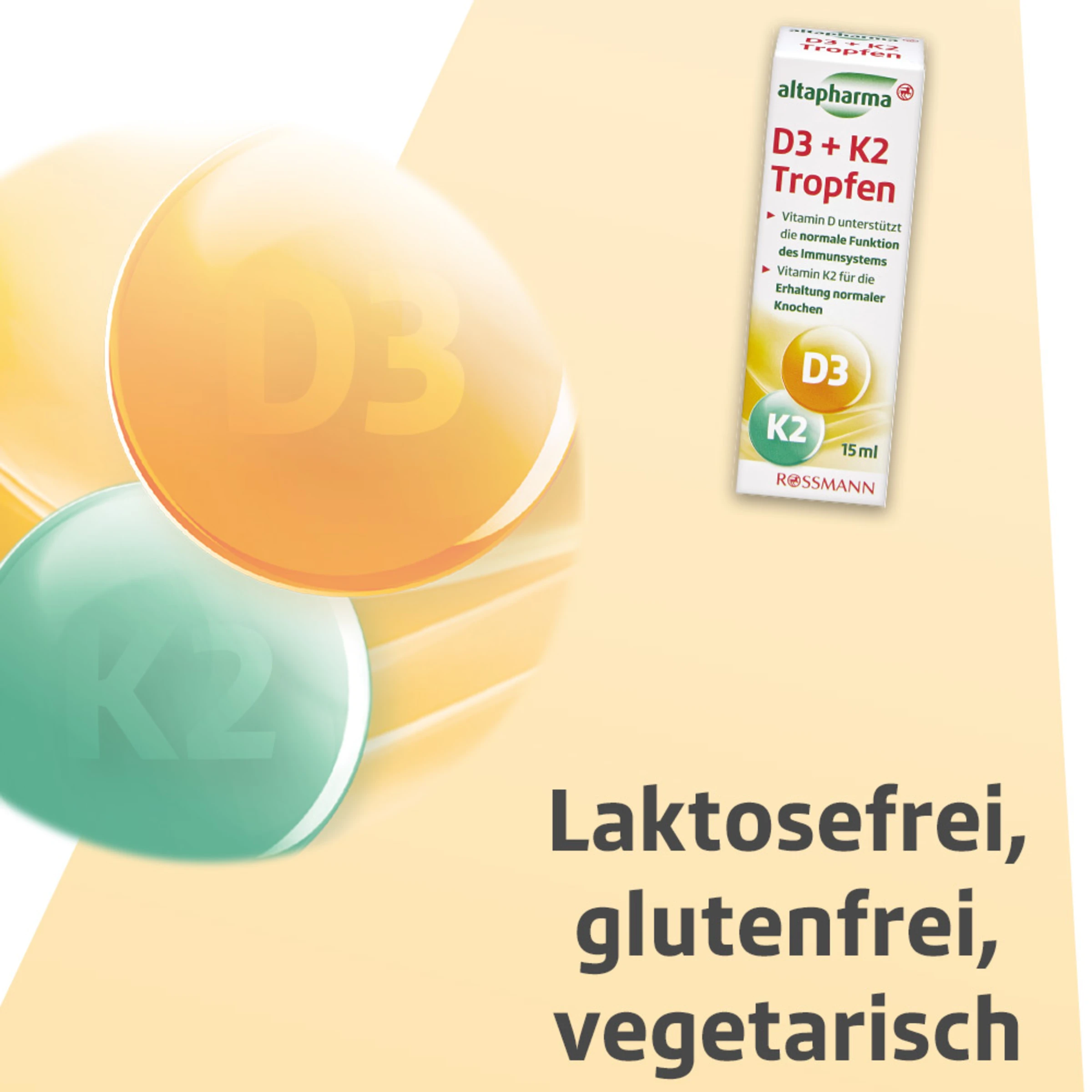 Altapharma D3 + K2 Tropfen 2 Altapharma D3 + K2 Tropfen – Bild 2