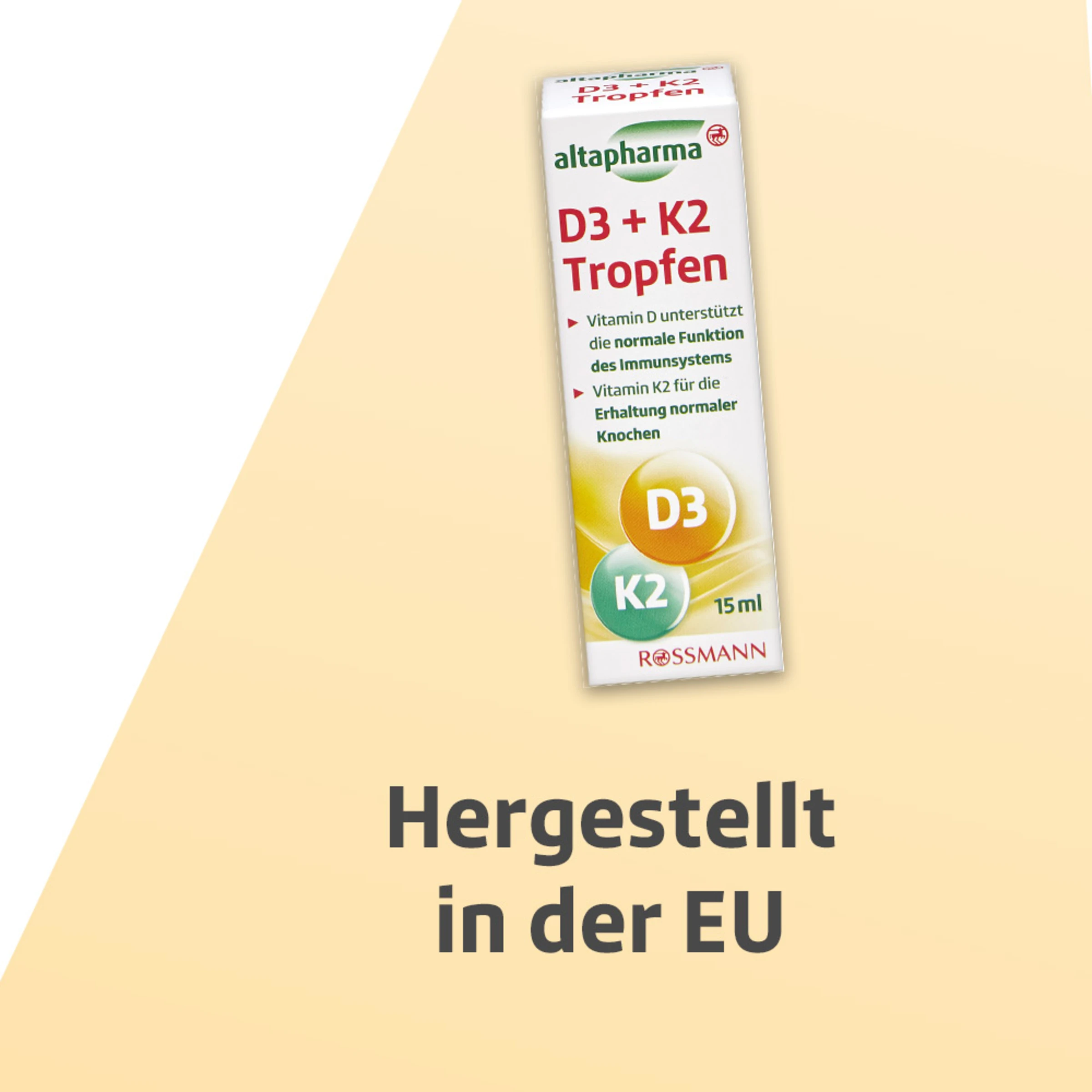 Altapharma D3 + K2 Tropfen 3 Altapharma D3 + K2 Tropfen – Bild 3