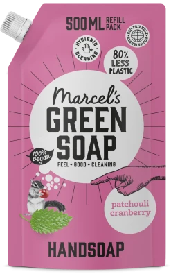 Marcel's Green Soap Handseife Patchuli & Cranberry Nachfüllbeutel