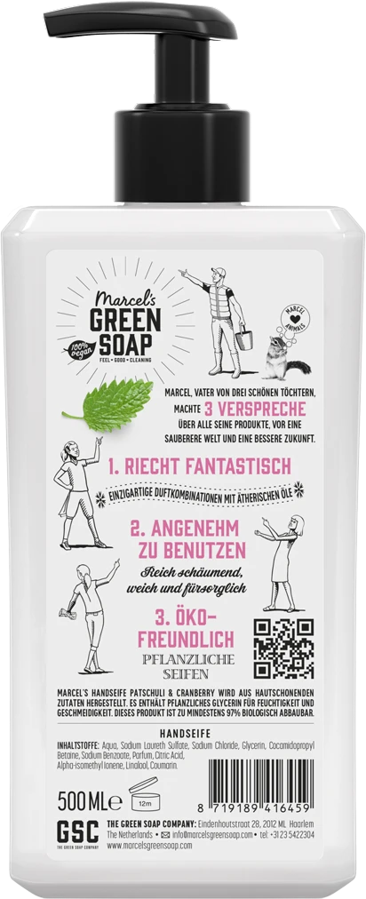 Marcel's Green Soap Handseife Patschuli & Cranberry 2 Marcel's Green Soap Handseife Patschuli & Cranberry – Bild 2