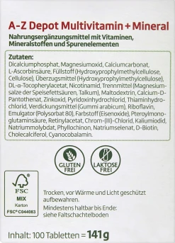 Altapharma A-Z Depot Multivitamin + Mineral -NIVEA SHOP MAM 8058967 SHOP IMAGE 1.4