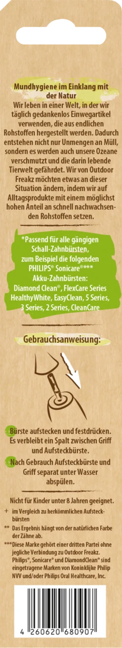 Outdoor Freakz Aufsteckbürsten Bambus Universal -NIVEA SHOP MAM 8059790 SHOP IMAGE 1.4