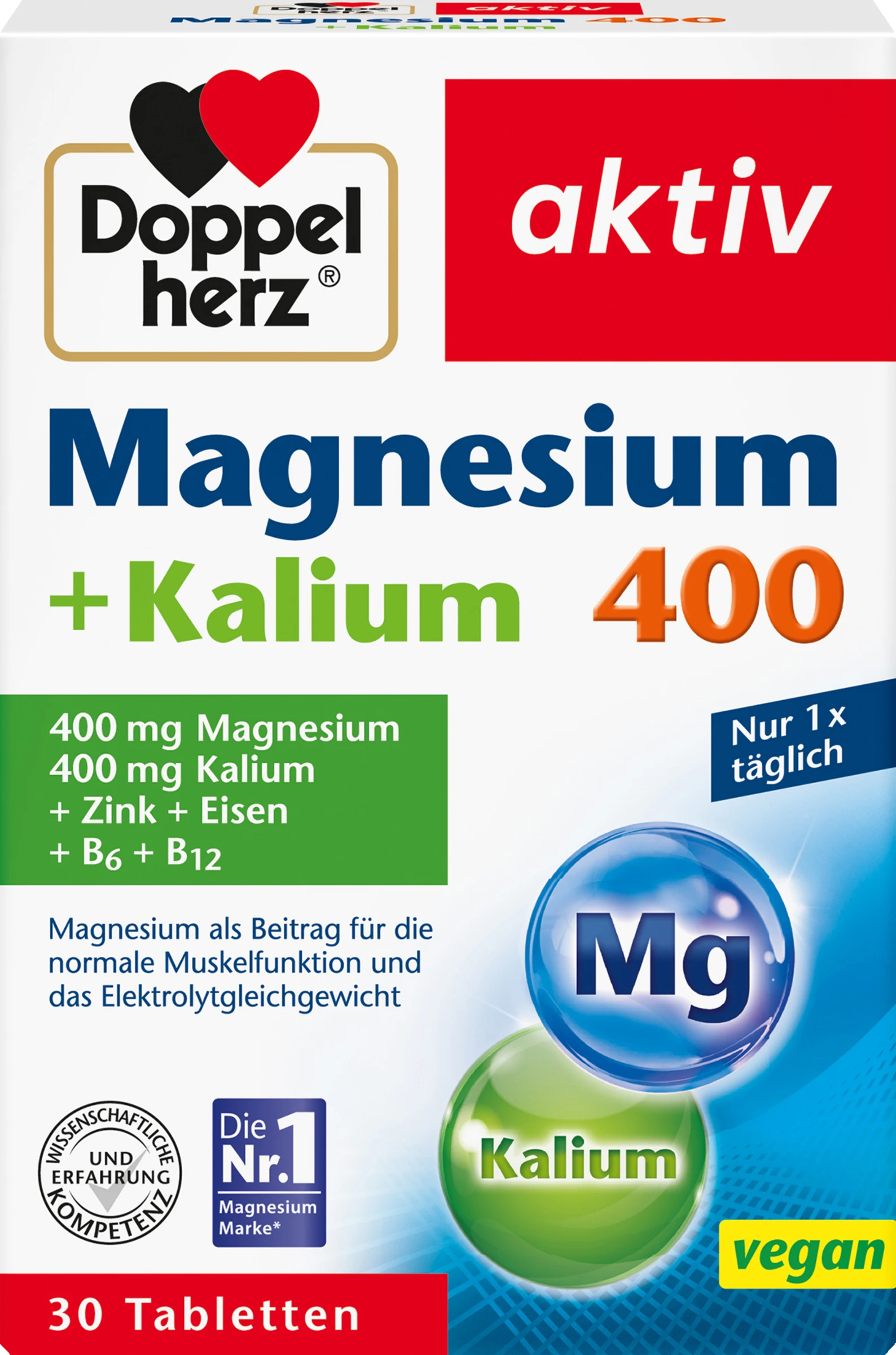 Doppelherz Magnesium 400 + Kalium Tabletten 1 Doppelherz Magnesium 400 + Kalium Tabletten