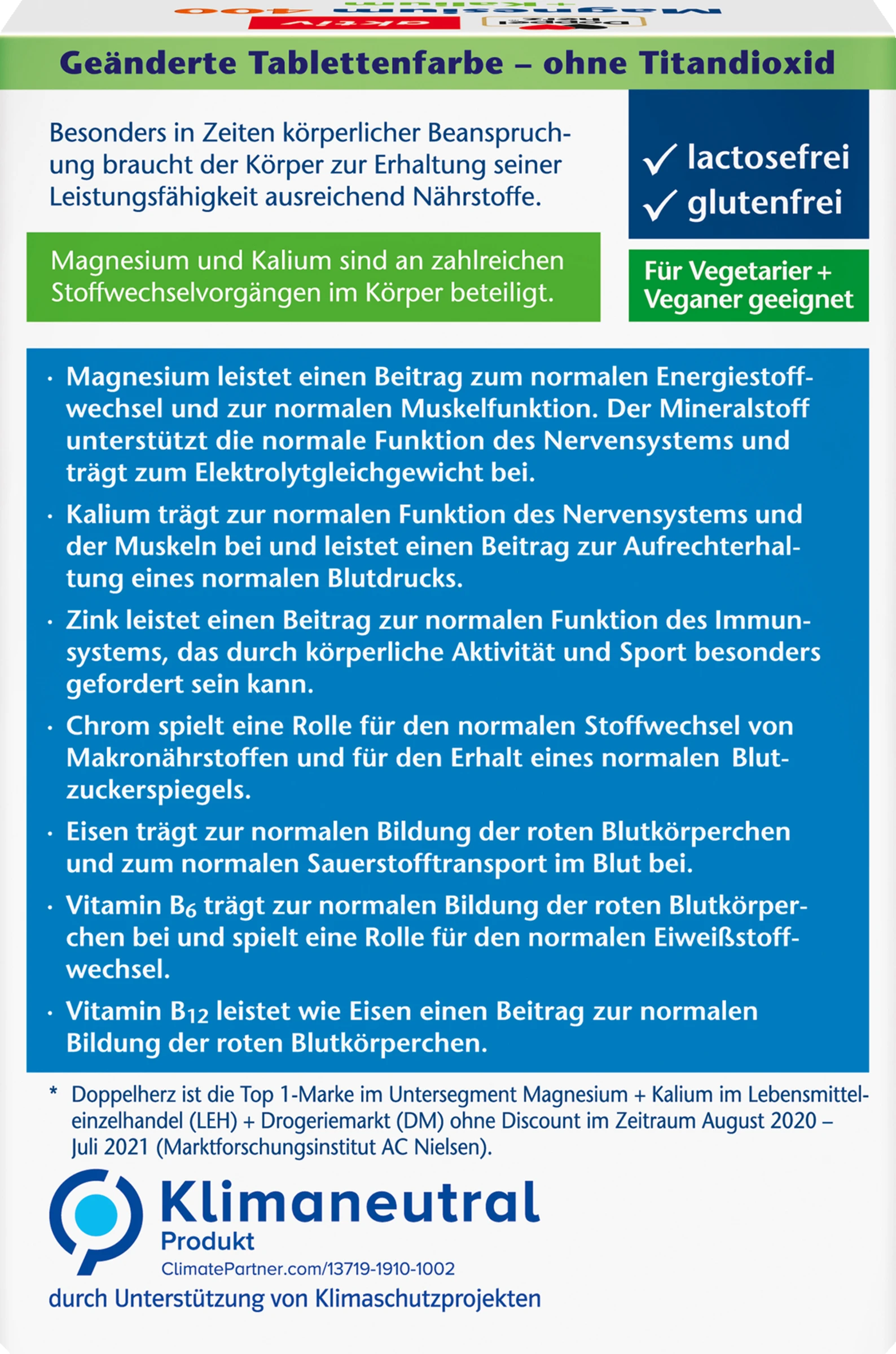 Doppelherz Magnesium 400 + Kalium Tabletten 4 Doppelherz Magnesium 400 + Kalium Tabletten – Bild 4