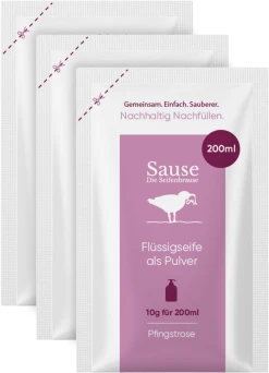 SAUSE SEIFENBRAUSE Flüssigseife Als Pulver Pfingstrose Nachfüllbeutel