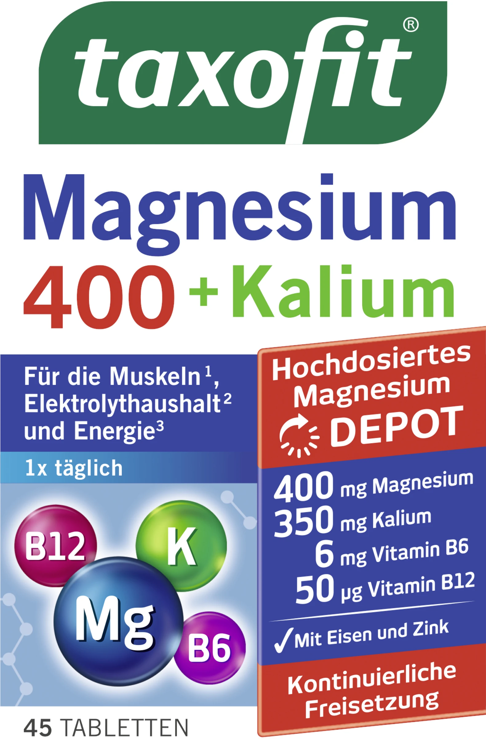 Taxofit Magnesium 400 + Kalium 1 Taxofit Magnesium 400 + Kalium