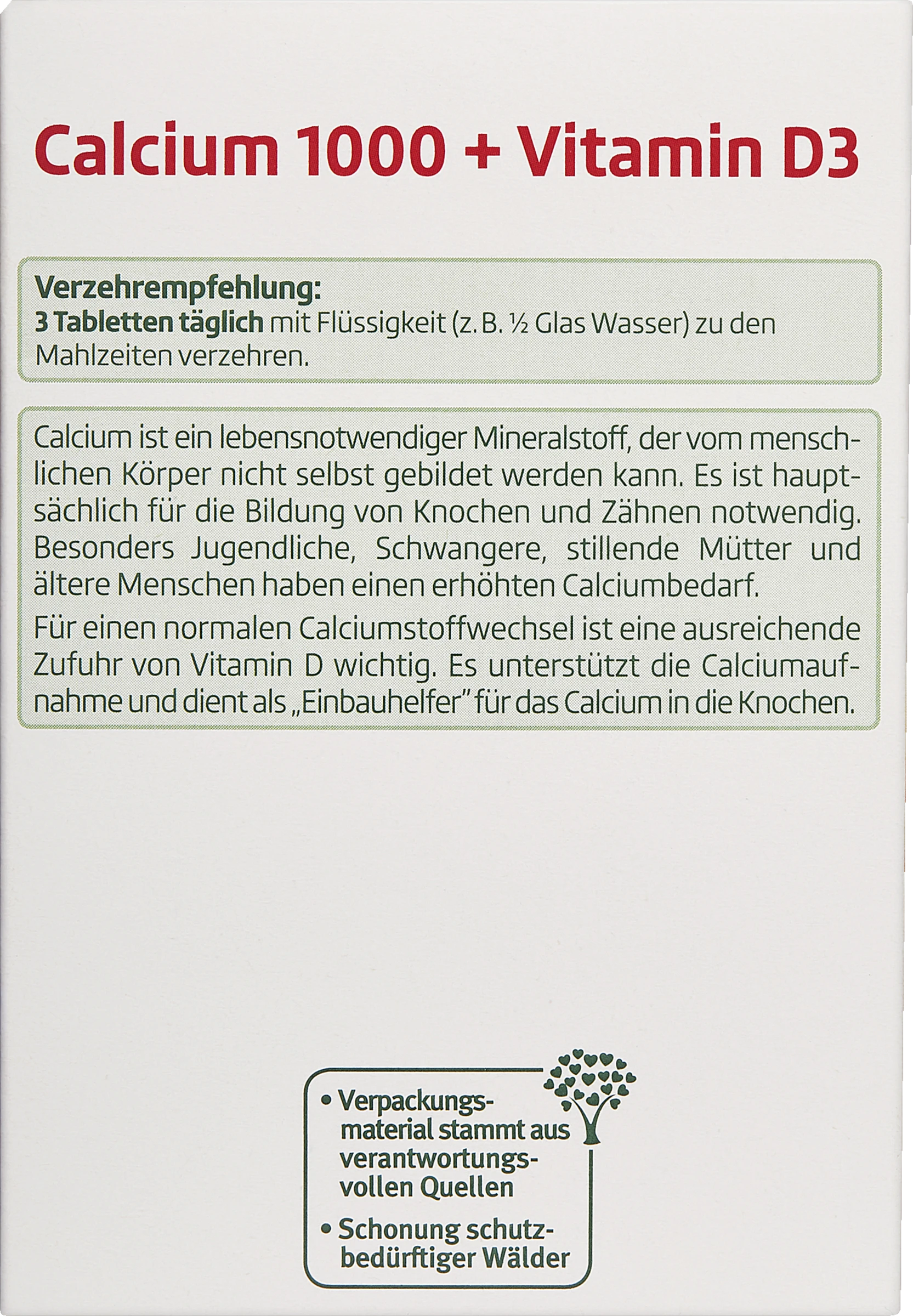 Altapharma Calcium 1000 + Vitamin D3 3 Altapharma Calcium 1000 + Vitamin D3 – Bild 3