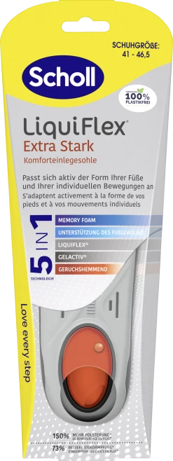 Scholl LiquiFlex Extra Stark Komforteinlegesohle Größe 41- 46,5